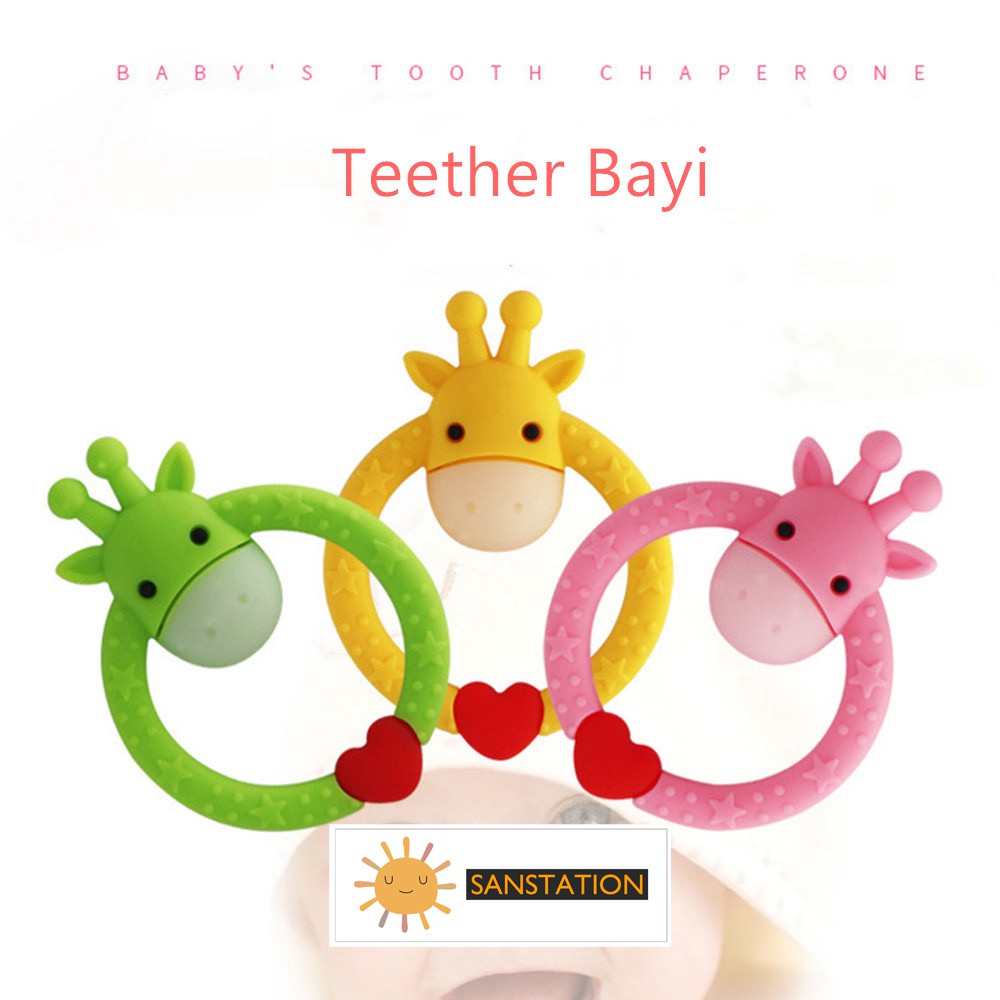 SANSTATION TEETHER RATTLE JERAPAH
