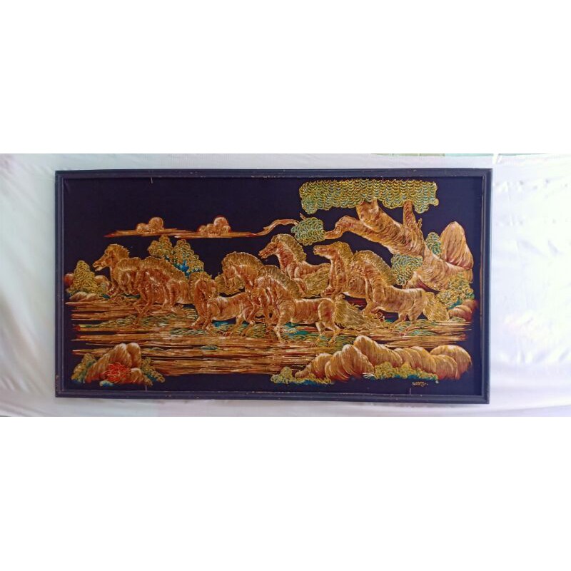 Lukisan Batik Kuda 180x90