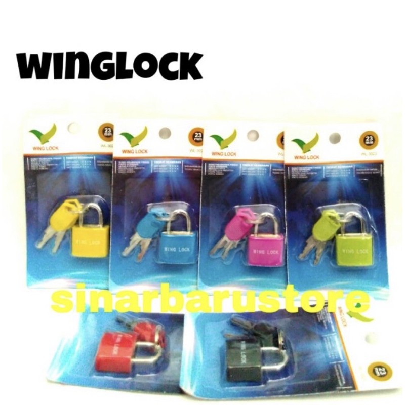 Gembok Warna 23mm "Winglock"