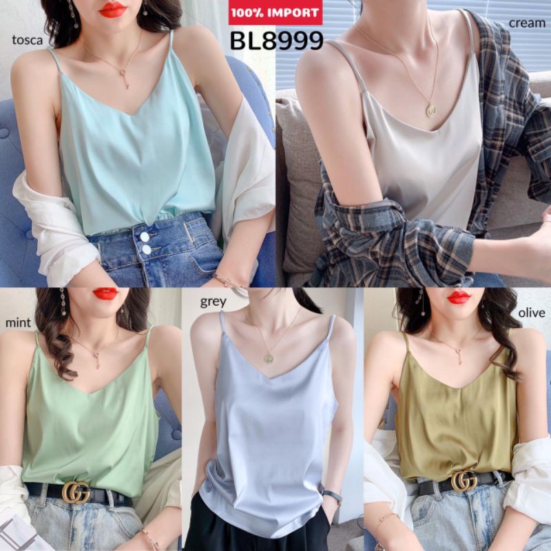 KP 100% IMPORT Sateen Basic Tanktop Import BL8999