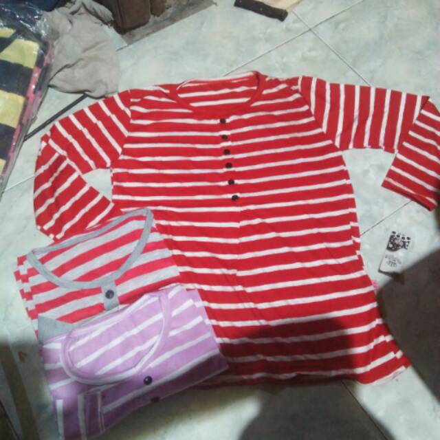Basic tee long sleeve mono kancing