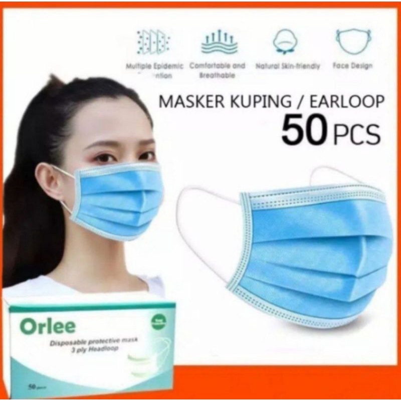 MASKER EARLOP ORLEE BIRU