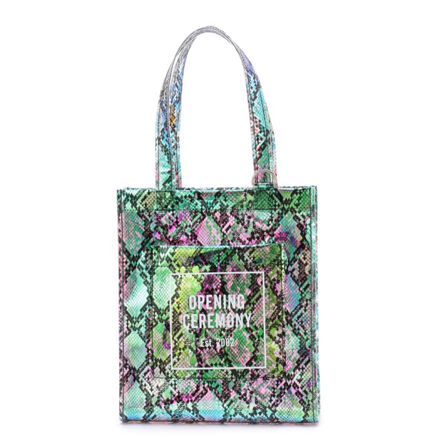 Opening Ceremony Logo Mirror Phyton Tote