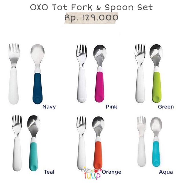OXO Tot Fork & Spoon Set sendok garpu