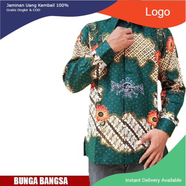 Kemeja batik Nu kemeja batik bunga bangsa