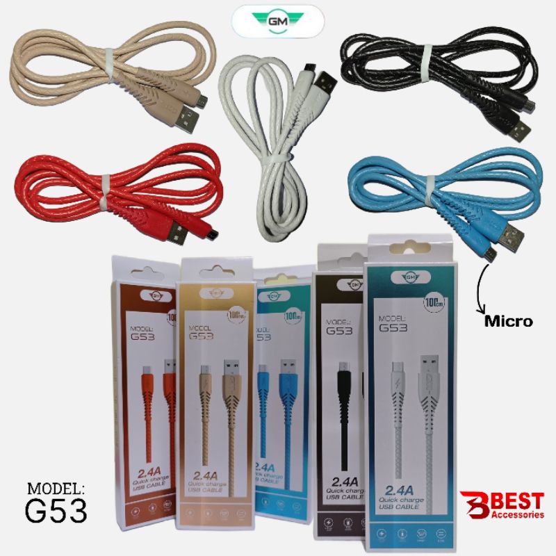 KABEL DATA G53 MICRO TYPE-C LIGHTNING C 2.4A