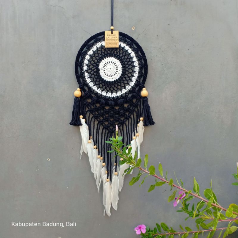 dreamcatcher hitam 22cm