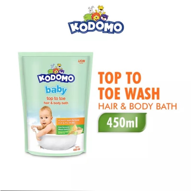 Kodomo Top To Toe Refill 450ml