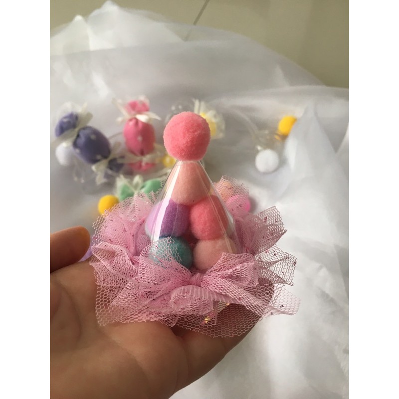 pompom hat bisa custom jepit / headband