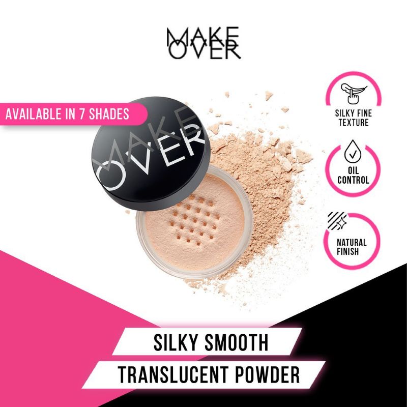 Make Over Silky Smooth Translucent Powder,35g ||Bedak Tabur