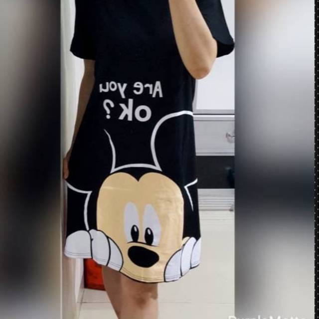 Daster Mickey Lucu Bahan Katun Dingin