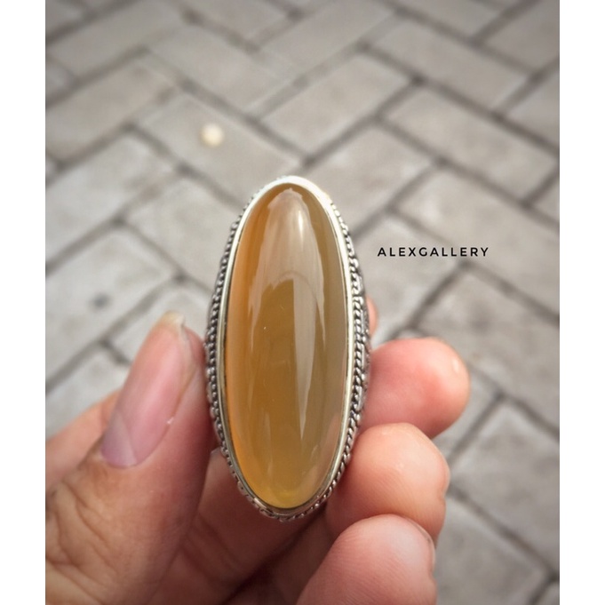 2 pcs batu anggur oli / kalsedon