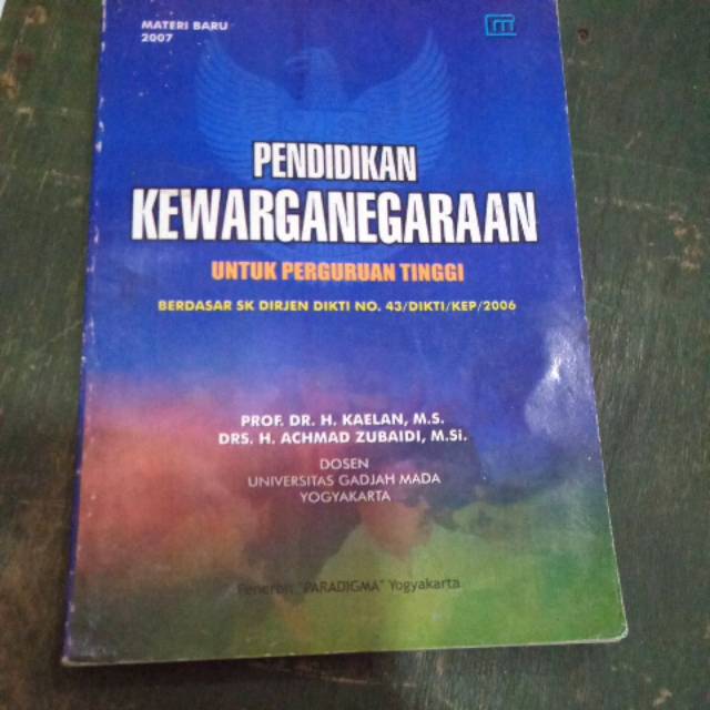 BUKU PENDIDIKAN KEWARGANEGARAAN