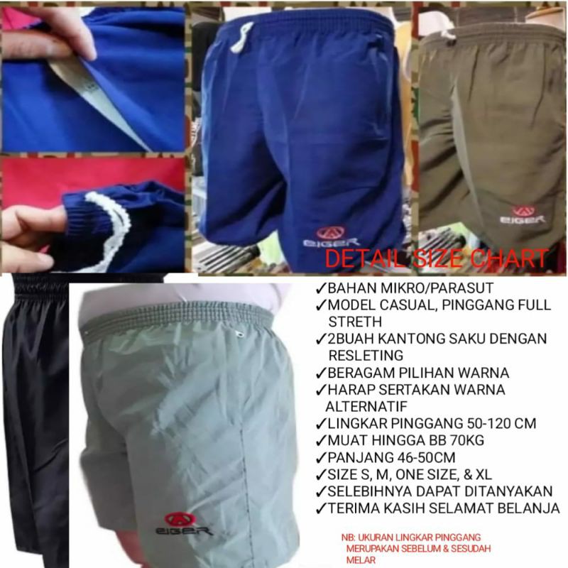 3 pics Celana Pendek Kolor AEGER