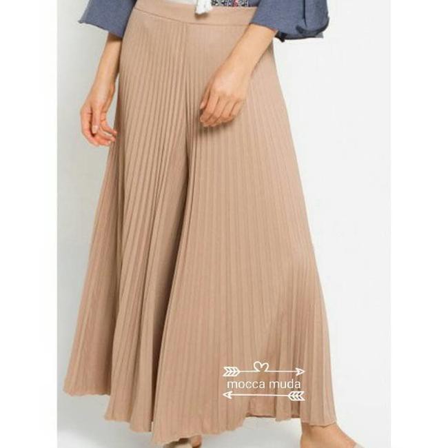 Celana Kulot Plisket - Orange