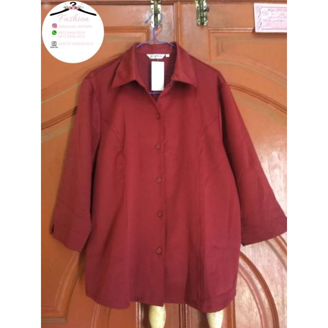 kemeja merah import