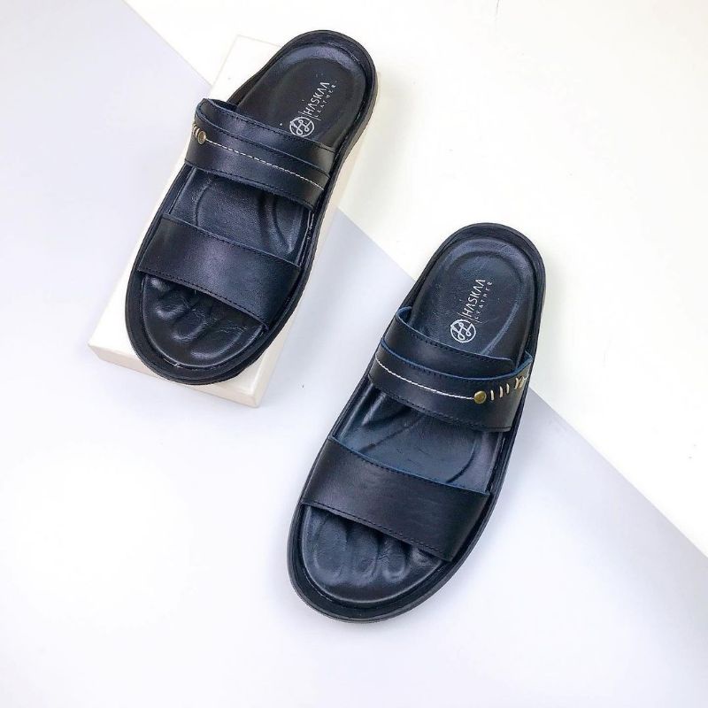 sandal kulit original pria