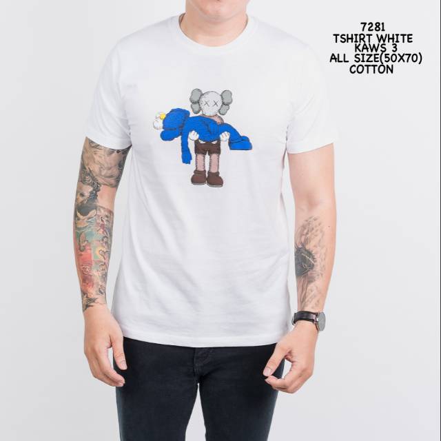 7281 Kaos Pria Kaws Putih