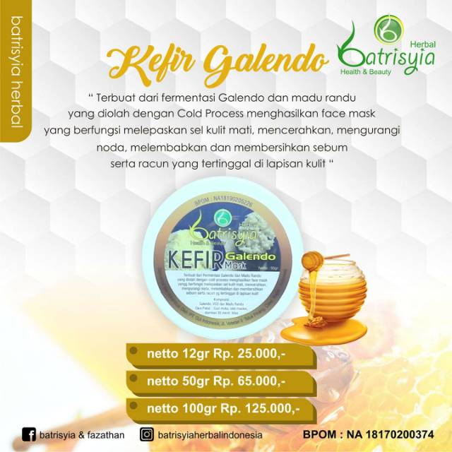 Masker kefir galendo