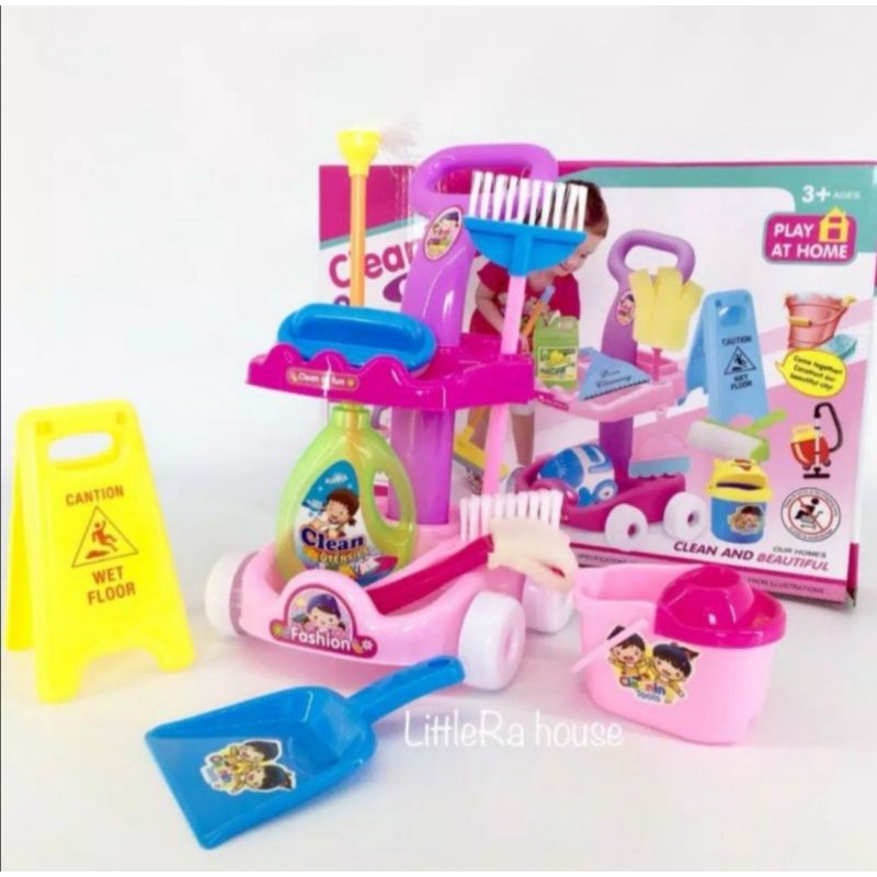 PROMO COD Trolly Car cleaning set - Mainan cleaning set