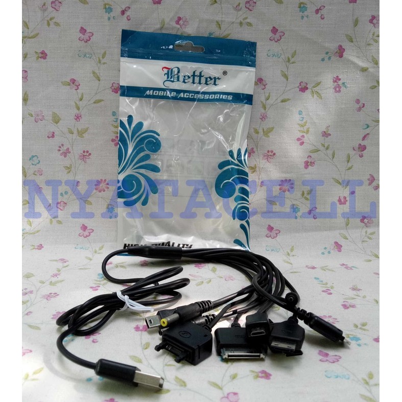OBRAL!! USB Kabel Data Charger Cumi 10 In 1 Multi Function Charging