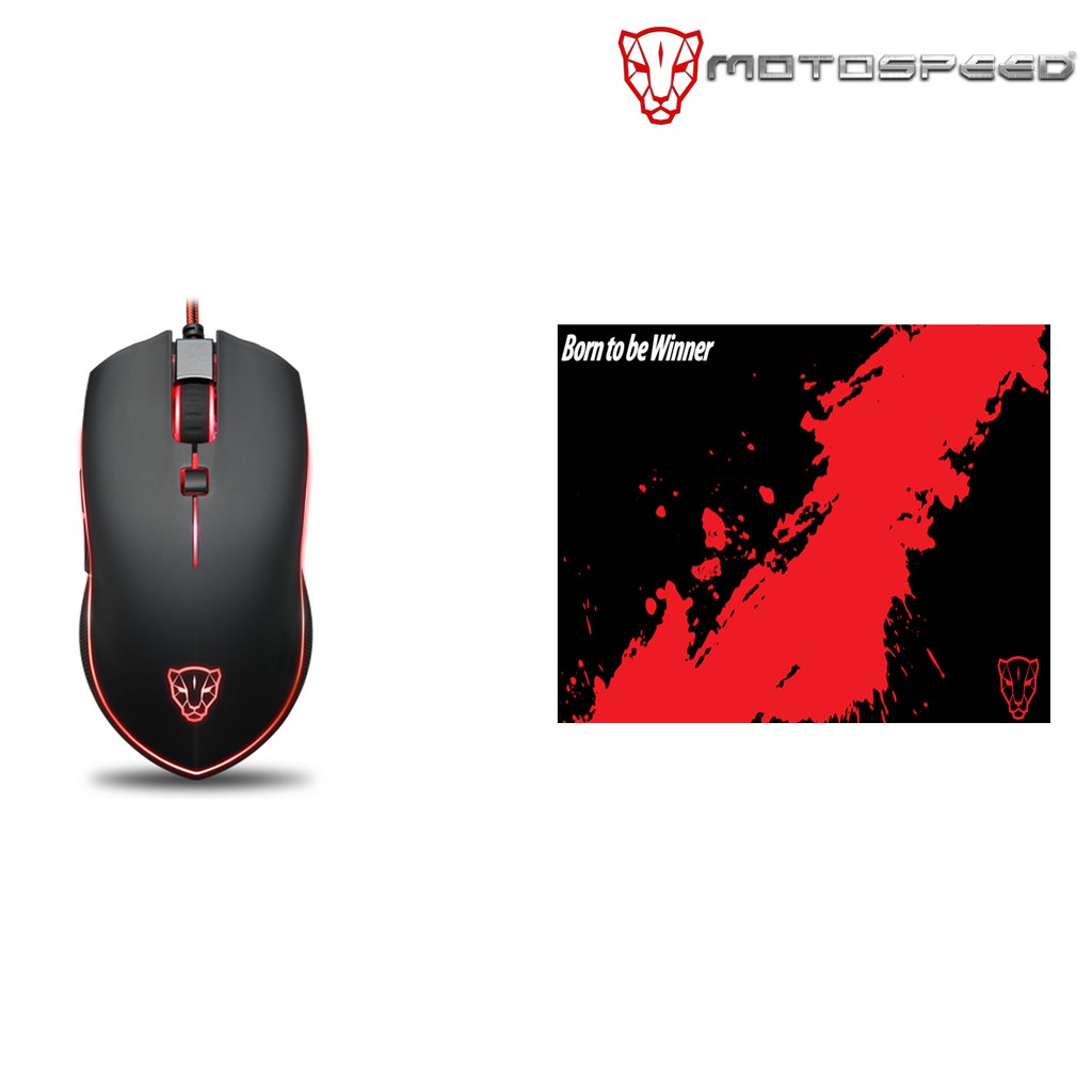 Bundle Mouse Gaming Motospeed V40 + Mousepad