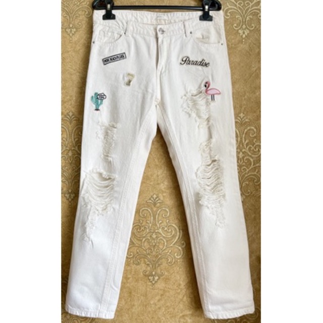 Stradivarius White Jeans