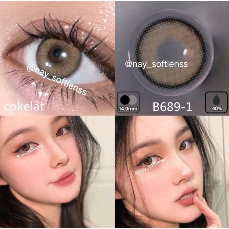 SOFTLENS CANTIK GRAY & BROWN ONLY NORMAL // READY MAKASSAR