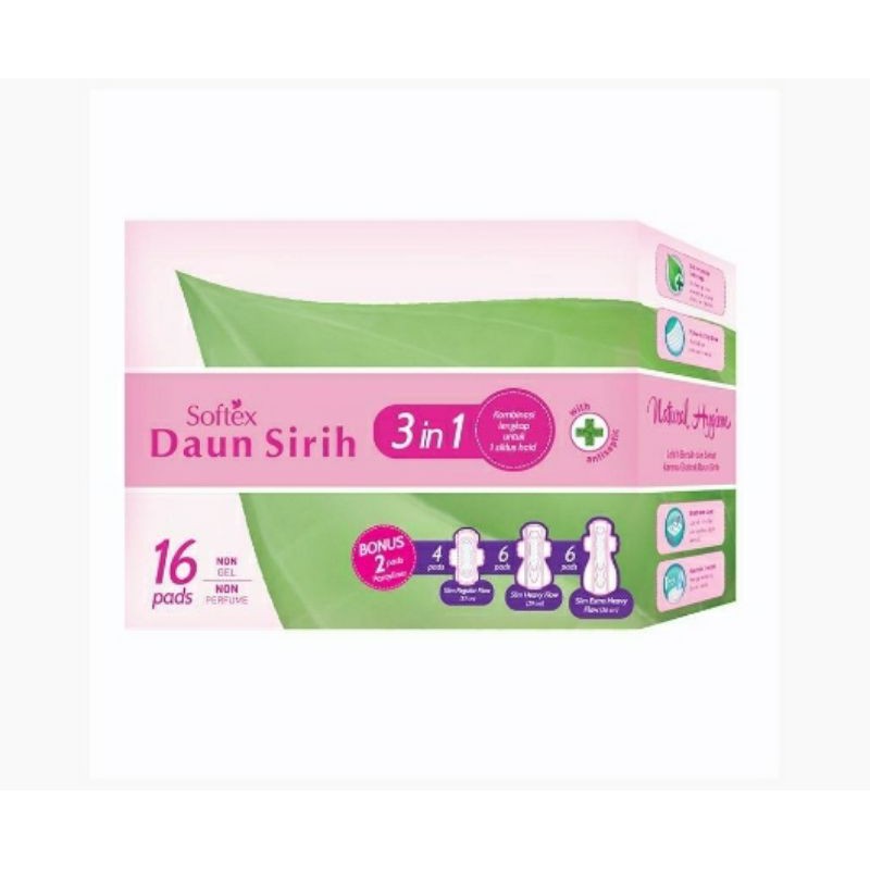 Softex Daun Sirih 3in1 16s