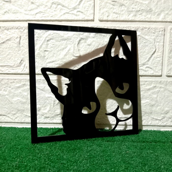 Wall decor Kucing 3pcs Akrilik