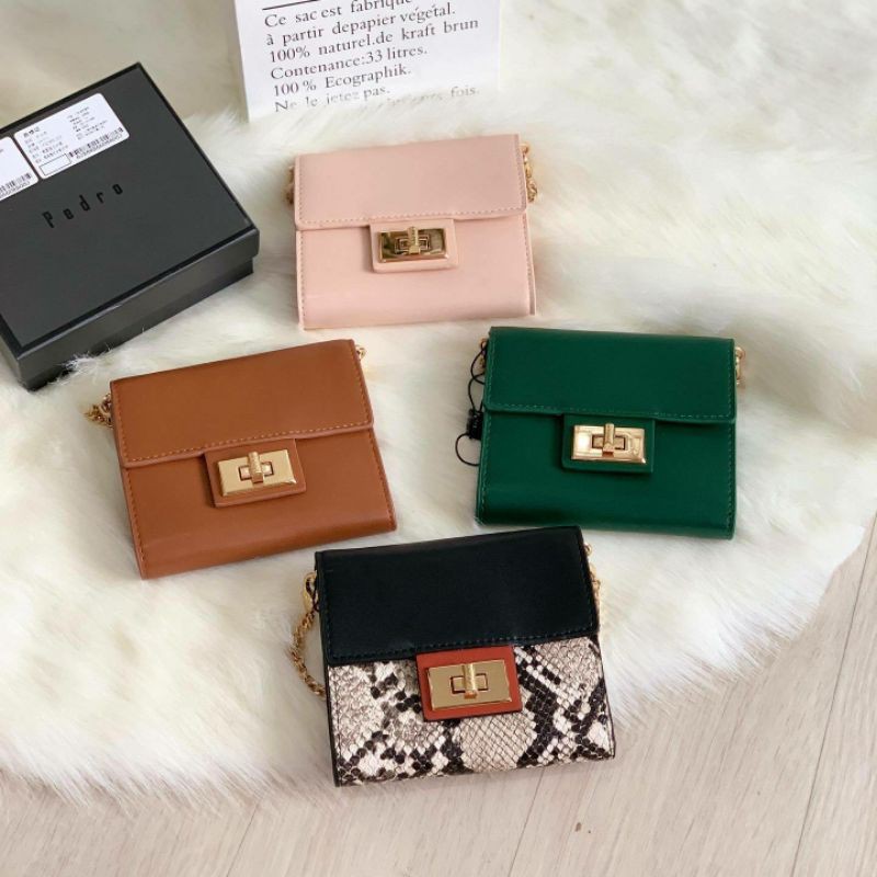 PE159  BLACK SNAKE/PINK/GREEN/BROWN