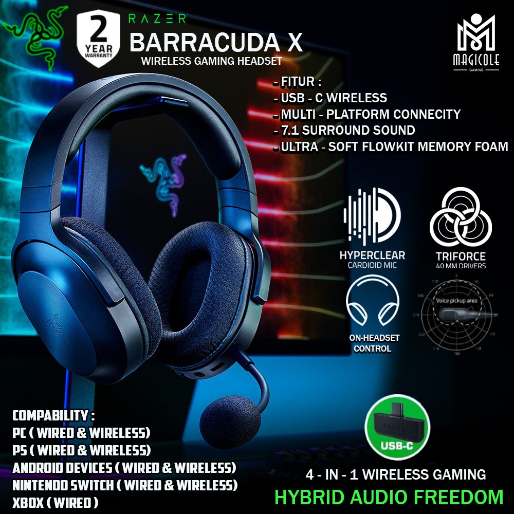 Razer Barracuda X Wireless Gaming Headset