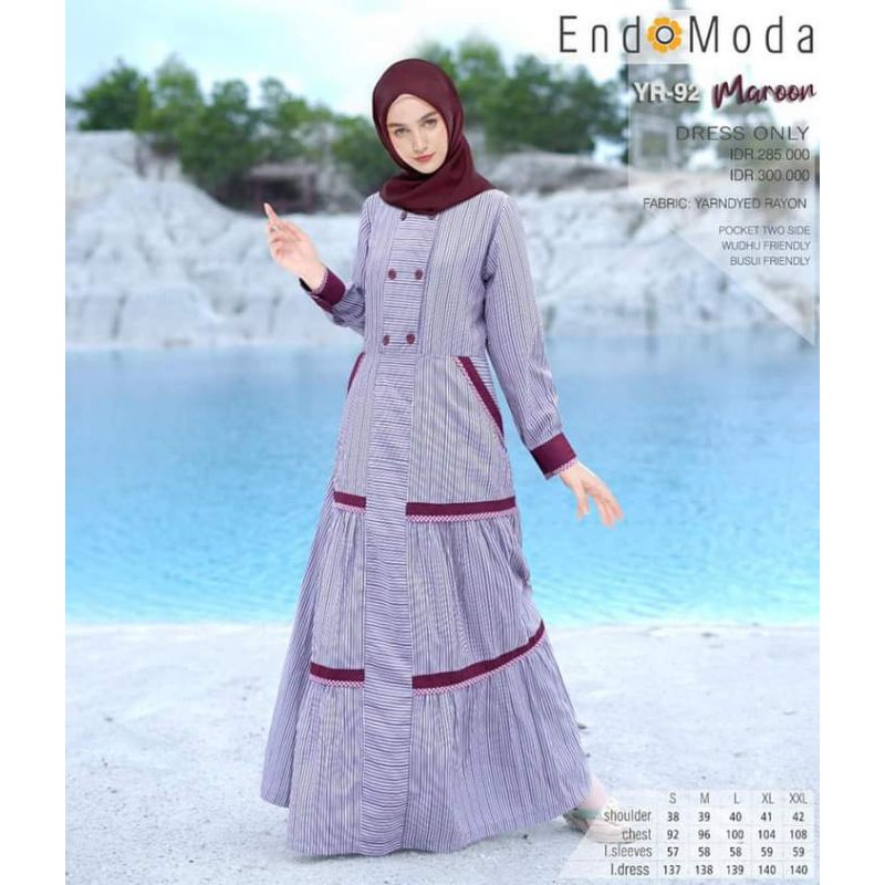 *READY STOK*```ENDOMODA```•Kode : YR 92 Maroon