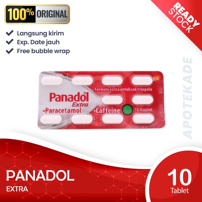 panadol extra merah strip 10 tablet