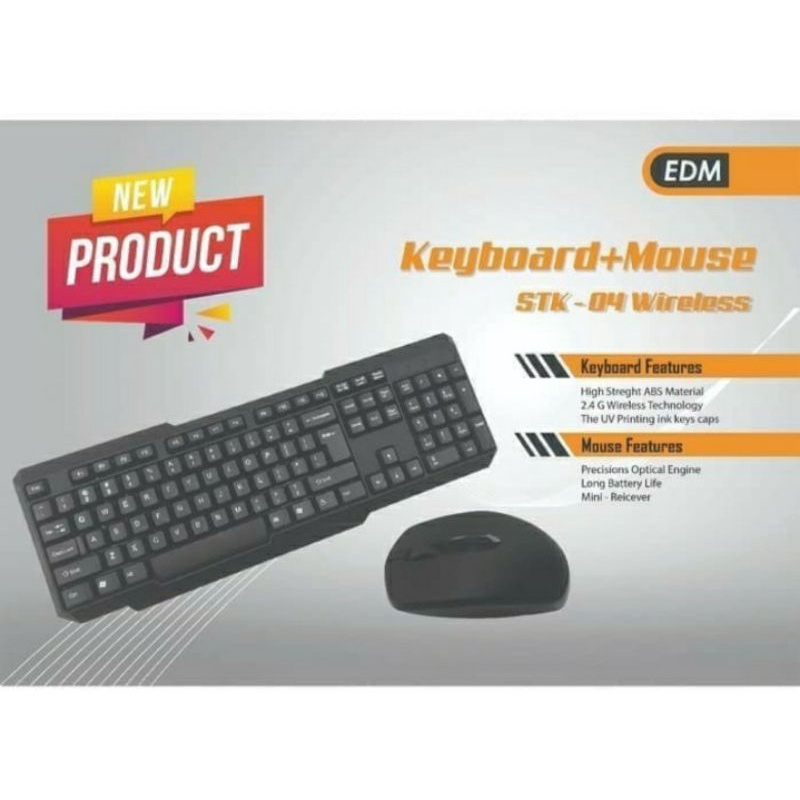 Keyboard + Mouse Wireless M-TECH STK-04