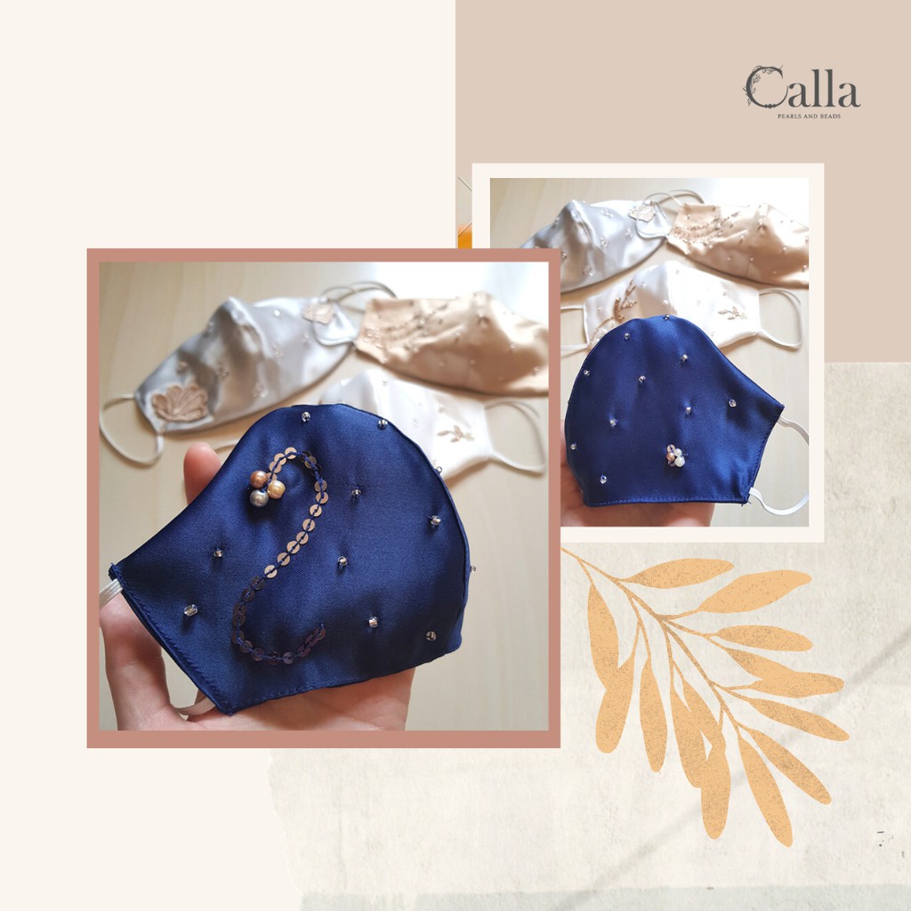 Starry Navy Calla Couture Mask