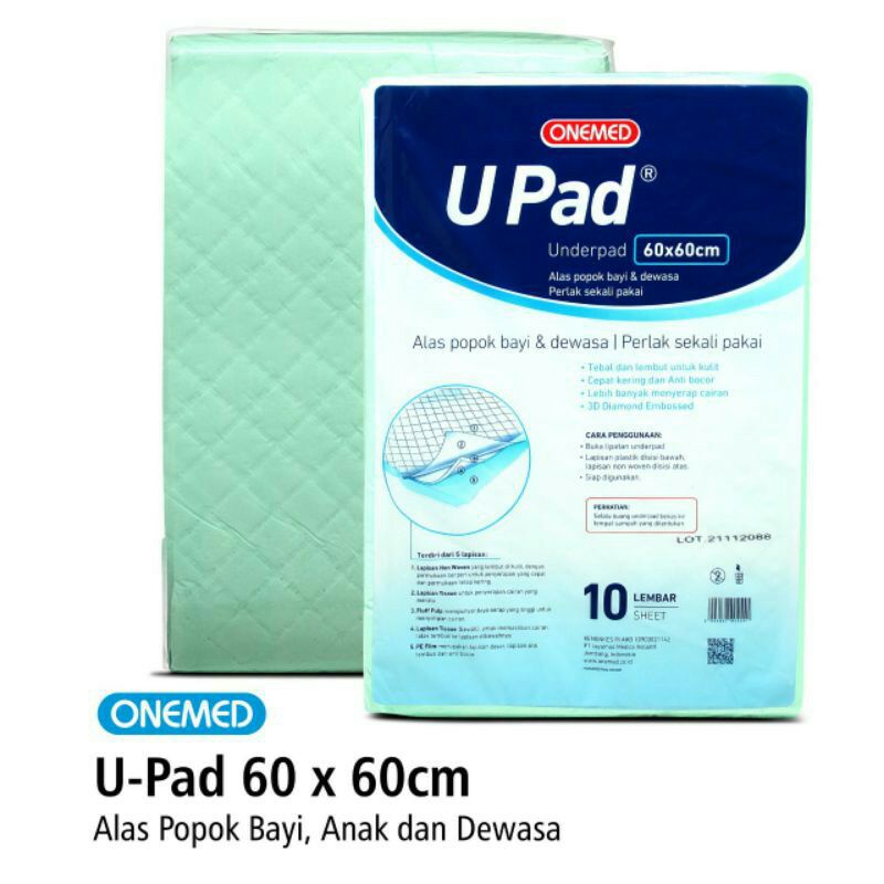 Onemed Underpad 60 X 60 Pak Isi 10 Lembar