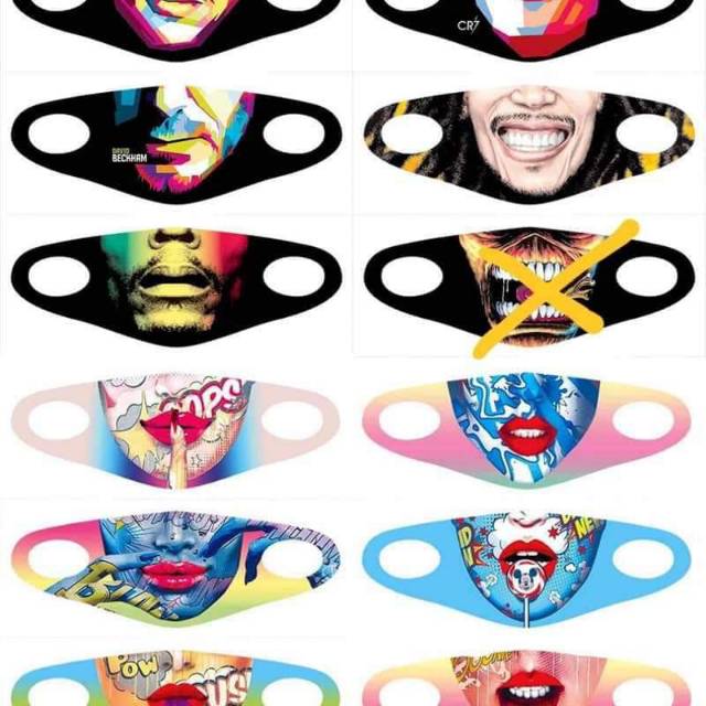 Masker Scuba Dewasa full print