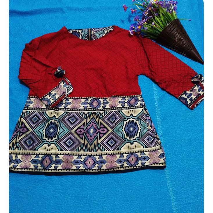 Preloved-Tunik batik merah