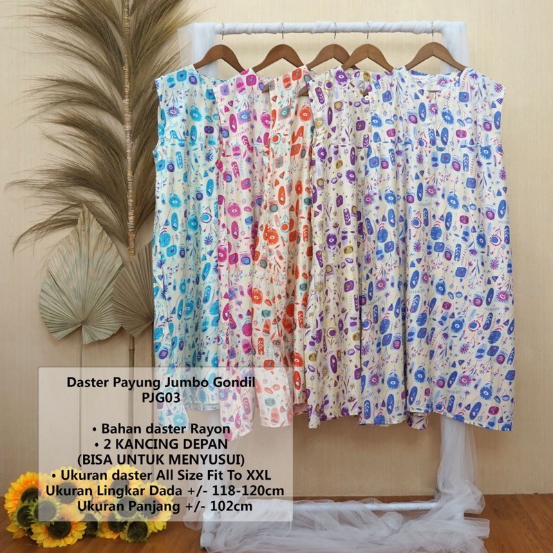 Daster payung jumbo gondil batik print