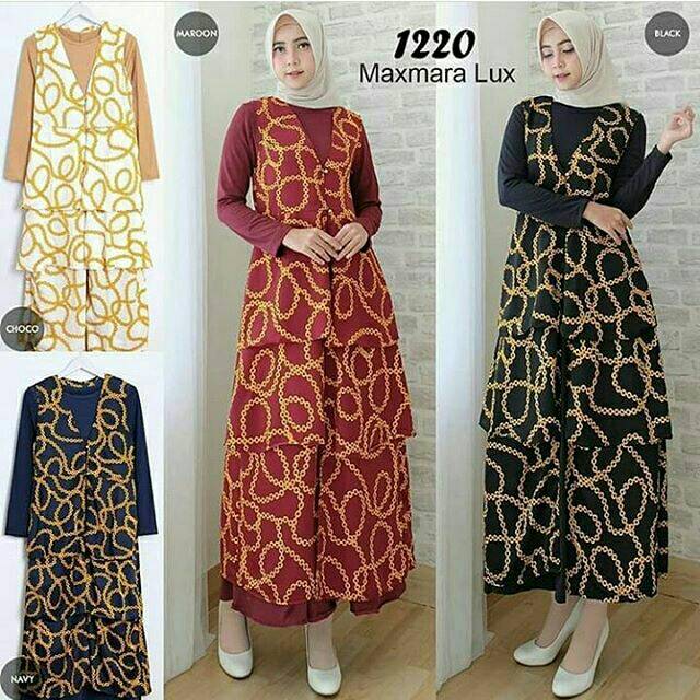 Gamis 1 set maxmara+jersey