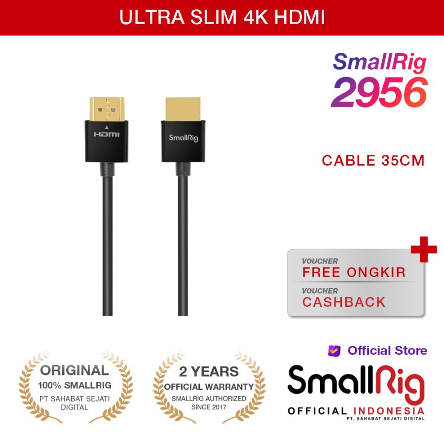 SmallRig 2956 Ultra-Slim HDMI Cable