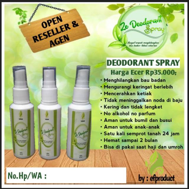 Ze deodorant spray