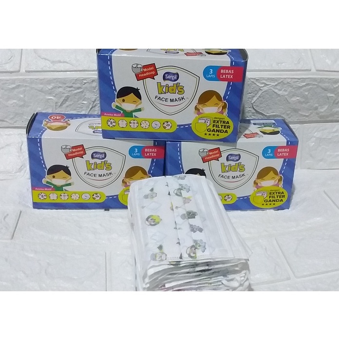 masker sensi anak headloop isi 40 per box