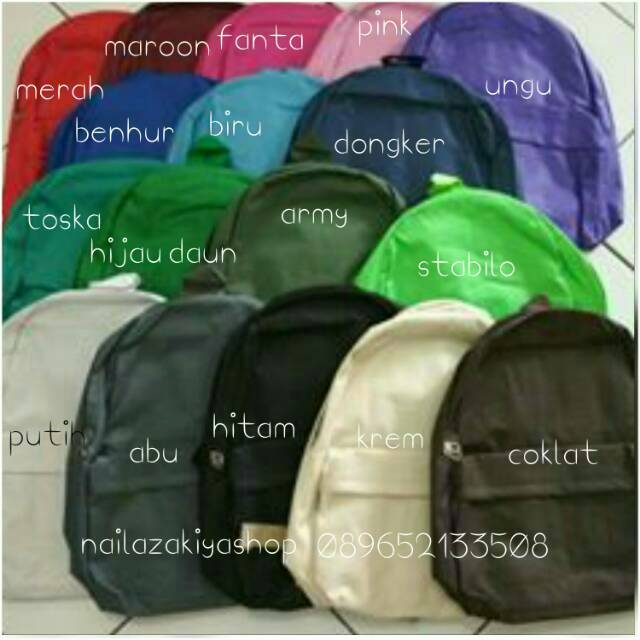 Tas ransel polos kecil