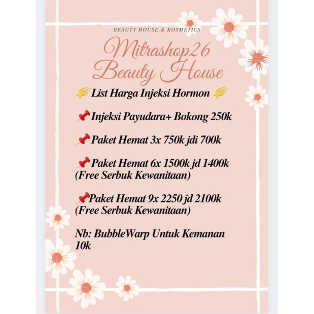 Paket(9x Injeksi Payudara+Bokong)