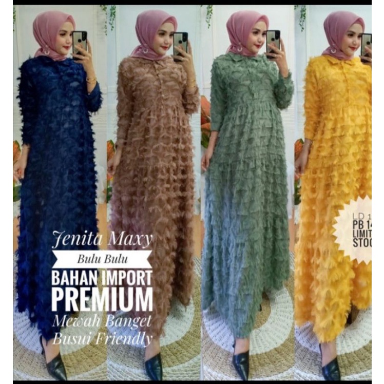 Gamis bulu import