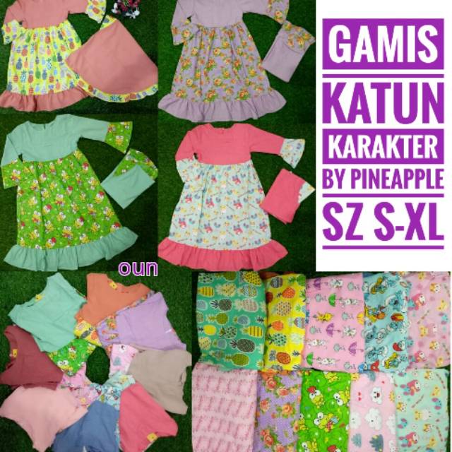 Gamis katun karakter