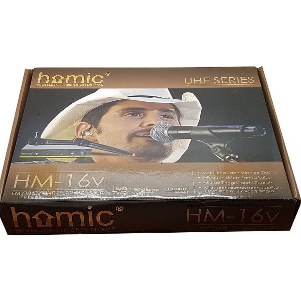 Microphone VHF   Double Wireless HOMIC HM 16V