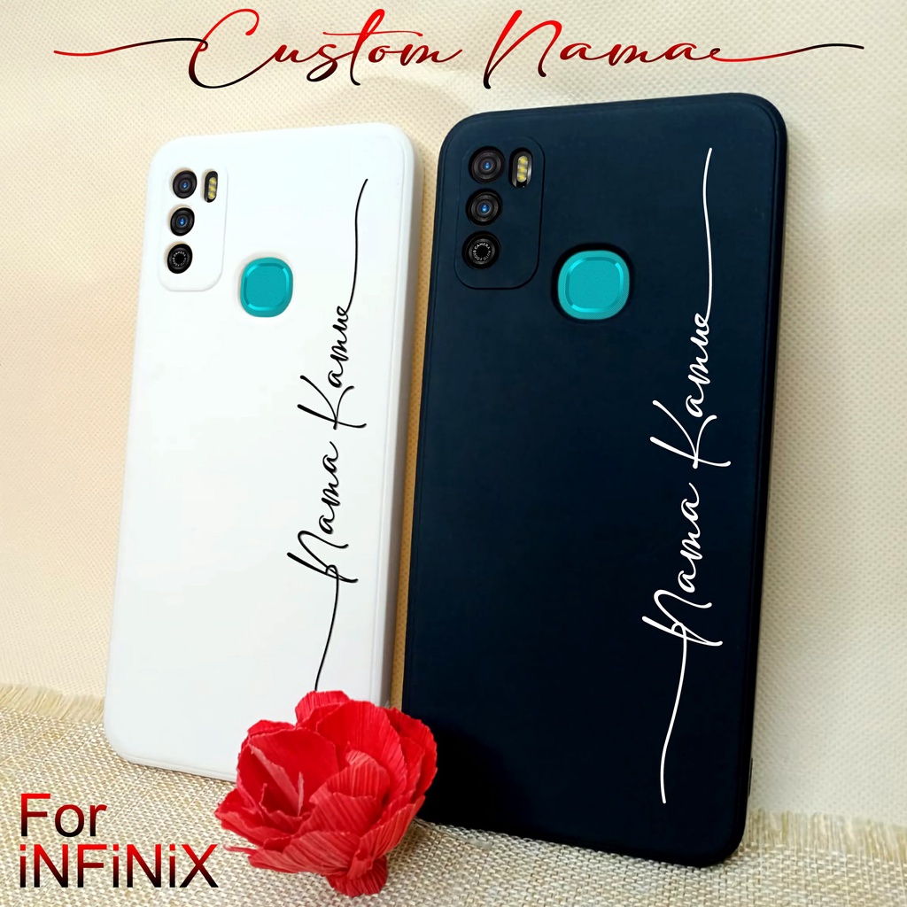 Softcase Macaron Protection Camera Custom Nama For infinix